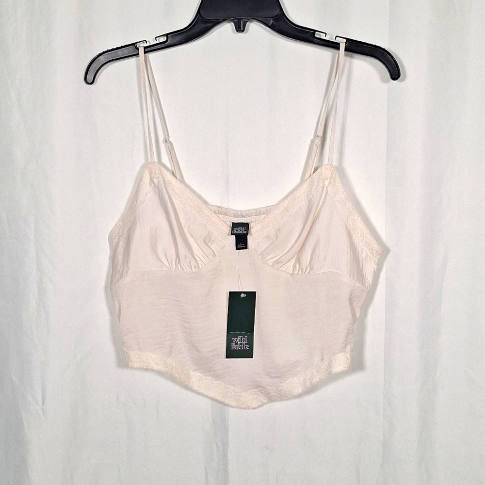 Womens Crop Top Lace Tank Get it Free w/ a purchase of a pants